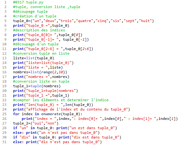 tuples python : clés, différences et usages... Tuples uplets